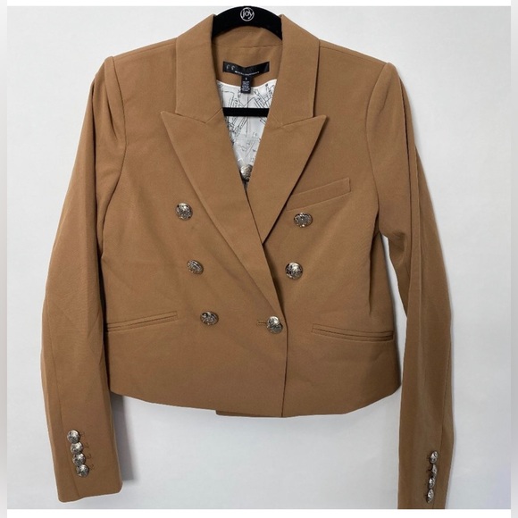 nwt  WHITE HOUSE BLACK MARKET studio cropped novelty blazer - Picture 3 of 6